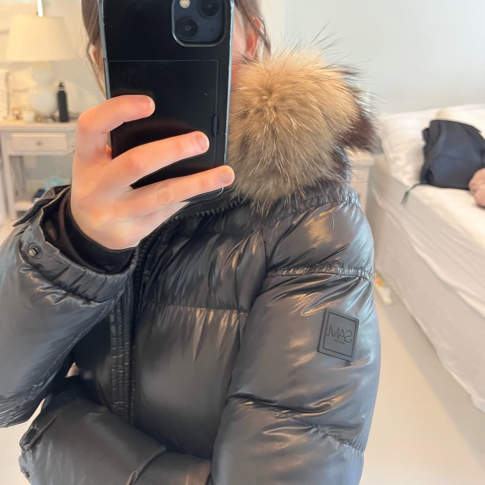 SAM. - Blake Down Jacket with Fur Trim - Picture 6 of 12
